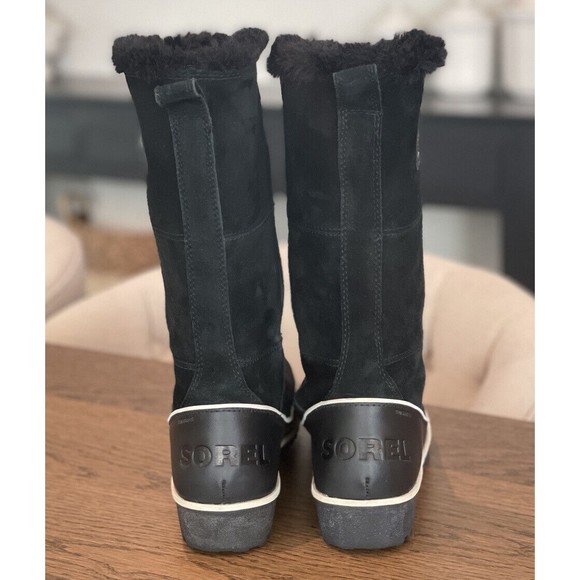 Sorel Tivoli High Li Black Suede Winter Boots Women’s 8 Waterproof Fleece Lining - Picture 4 of 9